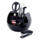 PAVO Pot multifonctions rotatif noir, 6 cases, livré avec 9 produits - Diamètre 15 cm, hauteur 11 cm