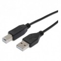 APM Câble imprimante USB 2.0 USB-A/USB-B 5m Noir 570302