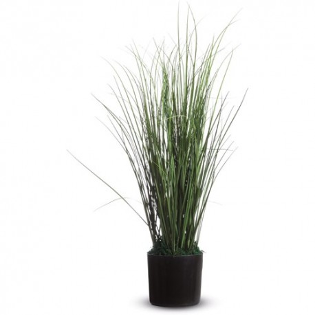 PAPERFLOW Plante artificielle fagot d'herbe feuillage en PVC Vert, livré dans pot standard, Hauteur 55 cm