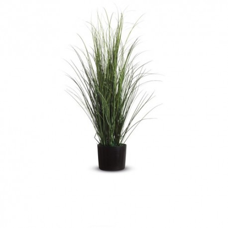 PAPERFLOW Plante artificielle fagot d'herbe feuillage en PVC Vert, livré dans pot standard, Hauteur 80 cm
