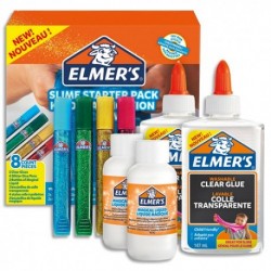 ELMERS Kit de fabrication de Slim : flacon de colle, stylos de colle à paillettes, bouteille de colle