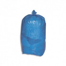 Boîte de 250 sacs poubelles traditionnels 110 litres renforcés Bleus 70x110cm 32 microns NFE