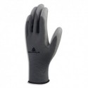 DELTA PLUS Paire de gants manutention VE702 100% polyamide et polyurethane, taille 10, coloris gris