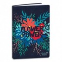 QUO VADIS Carnet Jungle Flower ligné/uni 15x21cm 192 pages. Couverture motif jungle. Coloris bleu