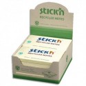 STICK'N Bloc de 100 feuilles recyclé repositionnables 76X127. Couleur jaune.
