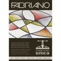 FABRIANO Bloc UNICA. 20 feuilles A3. Papier blanc 250g à base de 50% de coton. Idéal techniques sèches