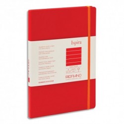FABRIANO Carnet ISPIRA A5 couverture souple 96 pages lignées. Coloris rouge