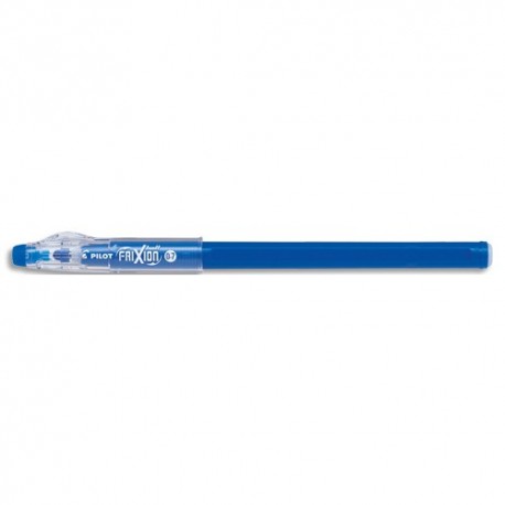 PILOT FriXion Ball Stick non rechargeable. Pointe conique moyenne 0,7mm. Encre effaçable bleue