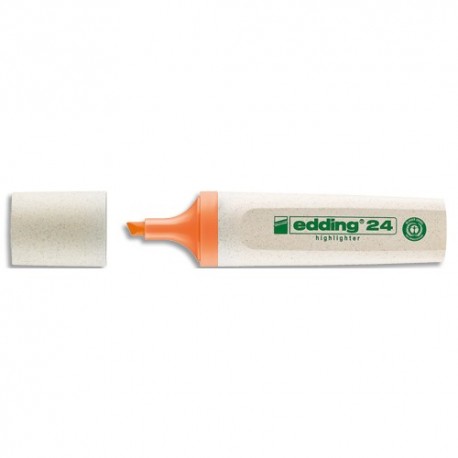 EDDING Surligneur ECOLINE-24 pointe biseautée a une largeur de trait de 2 à 5 mm. Couleur orange