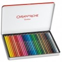 CARAN D'ACHE Boîte métal de 30 crayons de couleur Aquarellable SWISSCOLOR METAL SWISS DRAPEAU
