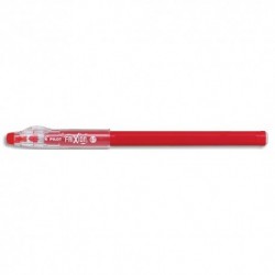 PILOT FriXion Ball Stick non rechargeable. Pointe conique moyenne 0,7mm. Encre effaçable rouge