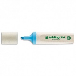 EDDING Surligneur ECOLINE-24 pointe biseautée a une largeur de trait de 2 à 5 mm. Couleur bleu