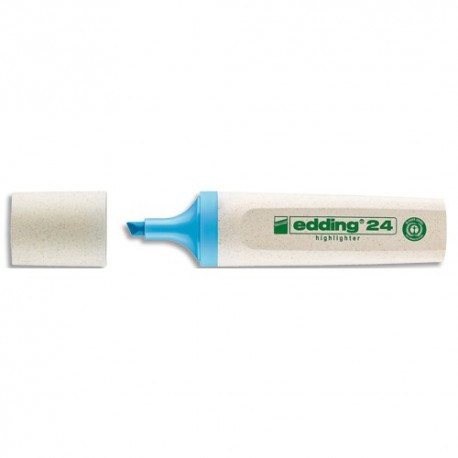 EDDING Surligneur ECOLINE-24 pointe biseautée a une largeur de trait de 2 à 5 mm. Couleur bleu