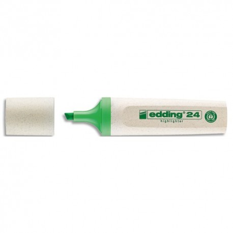 EDDING Surligneur ECOLINE-24 pointe biseautée a une largeur de trait de 2 à 5 mm. Couleur vert