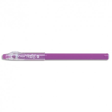 PILOT FriXion Ball Stick non rechargeable. Pointe conique moyenne 0,7mm. Encre effaçable violet