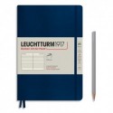 LEUCHTTURM 1917 Carnet souple 14,8x21cm 123 pages lignées numérotées. Coloris Bleu marine