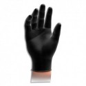 Boite de 50 gants nitrile non poudré GoGrip avec picot 6.5gr. Colori noir. Taille M