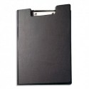 MAUL Porte-bloc à rabat A4 en PVC avec pince métal. Pochette intérieure/porte-stylo. Coloris noir