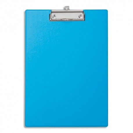 MAUL Porte-bloc simple A4 en PVC avec pince métal. Coloris bleu