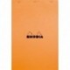 Bloc de direction Rhodia couverture orange 80 feuilles (160 pages) format A4 réglure unie