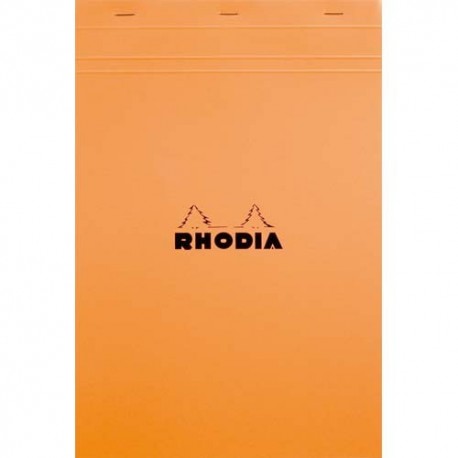 Bloc de direction Rhodia couverture orange 80 feuilles (160 pages) format A4 réglure unie