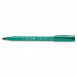 Stylo feutre Pentel R50 à bille pointe plastique 0,8 mm encre noire, bleue, rouge ou verte corps plastique vert