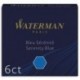Stylo plume WATERMAN Etui de 6 mini cartouches encre bleu sérénité