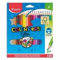 Crayons de couleur Maped COLORPEP'S. pochette de 24 Coloris assortis