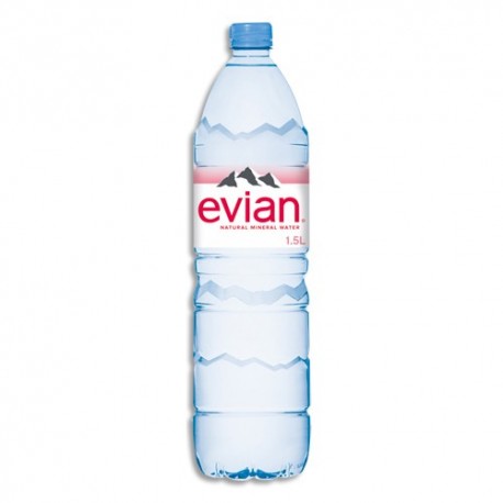 EVIAN Bouteille plastique d'eau d'1,5 litre