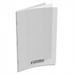Cahier de maternelle 24x32 piqûre 96 pages unies (dessin blanc) couverture polypropylène incolore