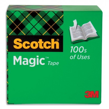 Ruban adhésif invisible Scotch Magic 810 19mm x 33m en boîte individuelle