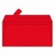 Enveloppe couleur CLAIREFONTAINE - P/20 enveloppes 120g POLLEN 11x22cm (DL). Coloris rouge groseille