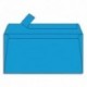 Enveloppe couleur CLAIREFONTAINE - P/20 enveloppes 120g POLLEN 11x22cm (DL). Coloris bleu turquoise