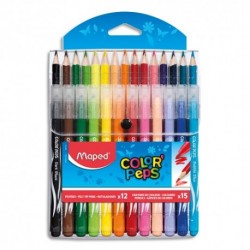 Pack Maped - Color'Peps - 18 crayons de couleur + 18 feutres