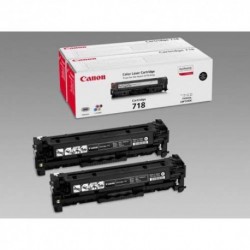 CANON CRG-718BK (718BK/2662B005) Pack 2 cartouches toner noir Canon 718BK-2662B005