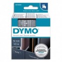 DYMO Cassette D1 (42020) ruban polyester impression blanc sur transparent 12mmx7m pour étiqueteuse Dymo
