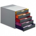 Module de classement DURABLE - Classement 5 tiroirs Varicolor multicolore - Dimensions : L29,2 x H28 x P35,6 cm