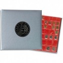 EXACOMPTA Album Pièces de monnaie (cap. 215). 5 feuillesx43 cases+5 intercalaires. 25x25cm. Gris métal