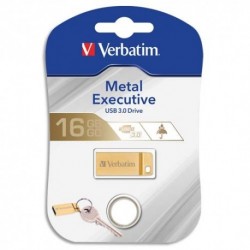 Clé USB 16Go 3.0 Store'N'Go Mini Metal Executive Gold + redevance Verbatim