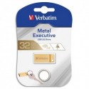 VERBATIM Clé USB 3.0 Store'N'Go Mini Metal Executive Gold 32Go 99105 + redevance