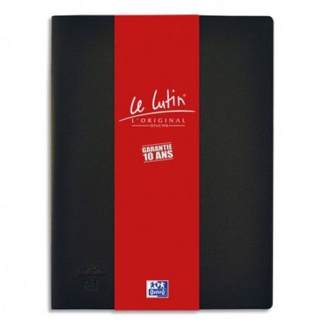 Porte vues ELBA - Protège-documents Le Lutin 40 vues couverture PVC 34/100e pochettes PVC 5,5/100e noir