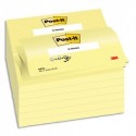 Bloc notes repositionnables en Z Post-it de 100 feuilles 7,6 x 12,7 cm jaune - Jaune
