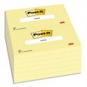 Bloc notes repositionnables Post-it de 100 feuilles 76 x 102 mm jaune (657E)