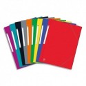Chemise 3 rabats à élastiques ELBA Eurofolio en carte grainée 5/10e coloris au choix. - Rouge