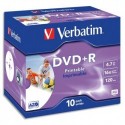 VERBATIM Pack de 10 DVD+R imprimable 4.7Go 16x 043508 + redv