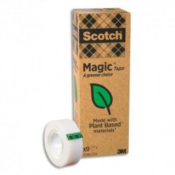 SCOTCH Boite de 9 rubans Scotch Magic bague carton recyclé, 19mmx33m