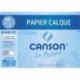 Papier Canson pochette de 12 feuilles calque satin A4 70Grs livrée avec pastilles repositionnables