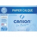 Papier Canson pochette de 12 feuilles calque satin A4 70Grs livrée avec pastilles repositionnables