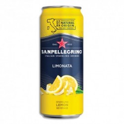 SANPELLEGRINO Canette 33 cl de jus pétillant aromatisé Limonata Citron à base de concentré