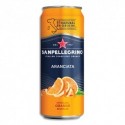 SANPELLEGRINO Canette 33 cl de jus pétillant aromatisé Aranciata Orange à base de concentré